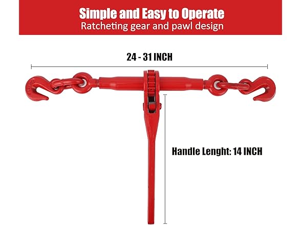 3/8"-1/2" Chain Binder with Chains