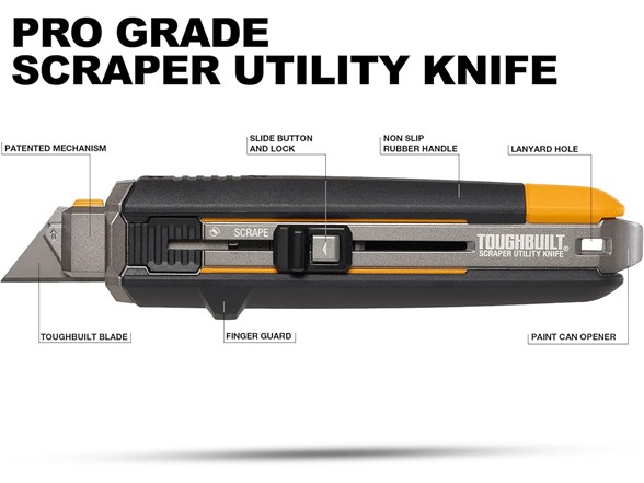 ToughBuilt TB-H4S5-01 Scraper Utility Knife Bundle