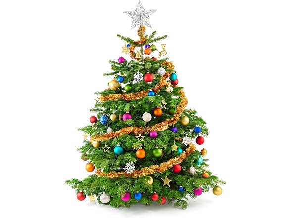 NUOBESTY Christmas Tree Topper Star, Met
