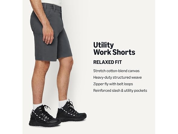 Amazon Basics Men Relaxed Stretch Canvas Shorts