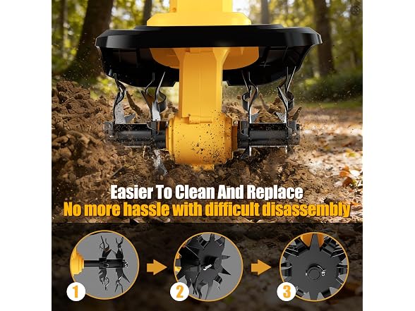 DEVTBLUN Tiller Cultivator Yellow