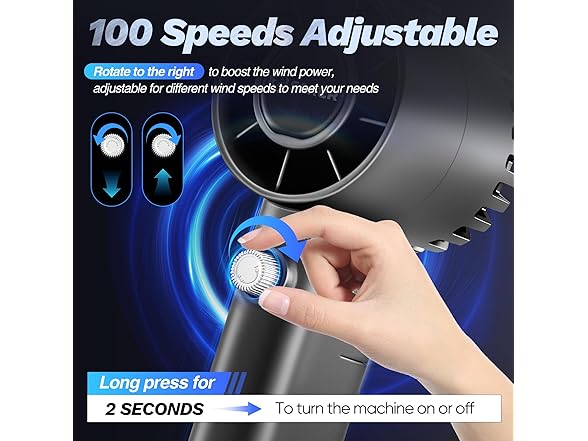 Saker Handheld 100-Speed Turbo Fan