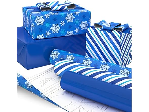 Hallmark Snowflakes Wrapping Paper Rolls