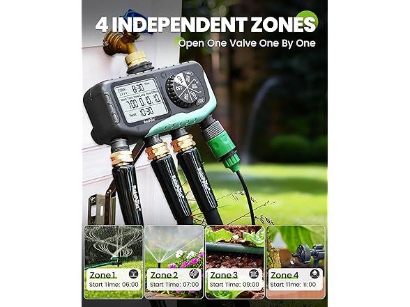 RAINPOINT 4-Outlet Hose Timer