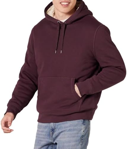 Amazon Essentials Mens Sherpa Lined Pullover Hoodie