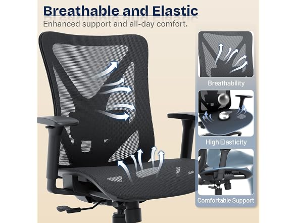 MOLENTS Ergonomic Mesh Office Chair 3D