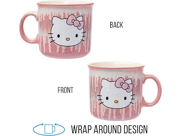 Silver Buffalo Sanrio Hello Kitty Drip Effect Mug