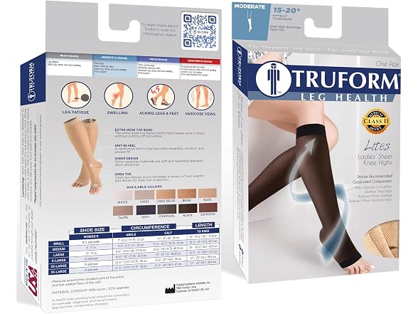 Truform Sheer Compression Stockings X-Large 1 Pair