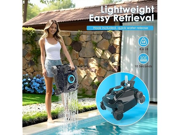 ROBOKLEEN Cordless Robotic Pool Vacuum