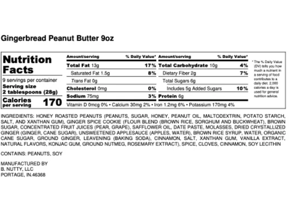 (5pk) bNutty Gourmet Peanut Butter Simple Classics