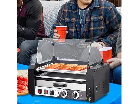 Commercial 7-Roller Hot Dog Machine 