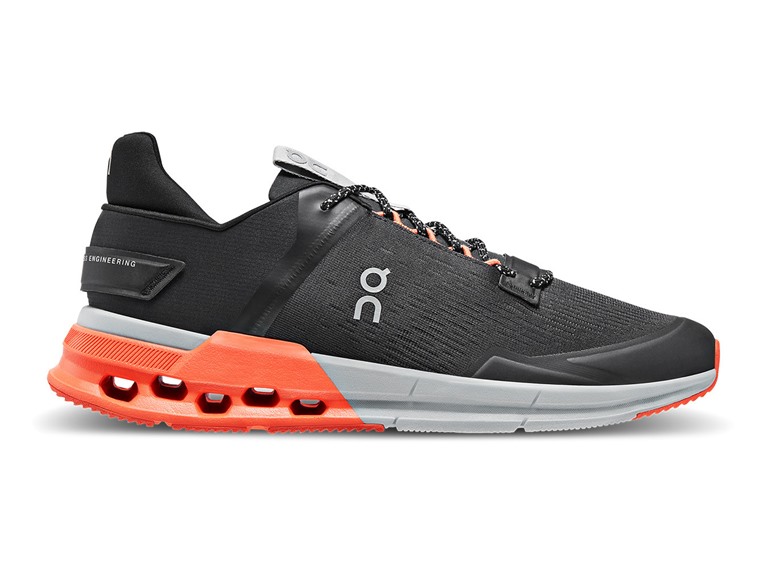 On Running 3MD10260666 7 On Running Cloudnova Flux Men's Shoes Black/Flame Black/Flame