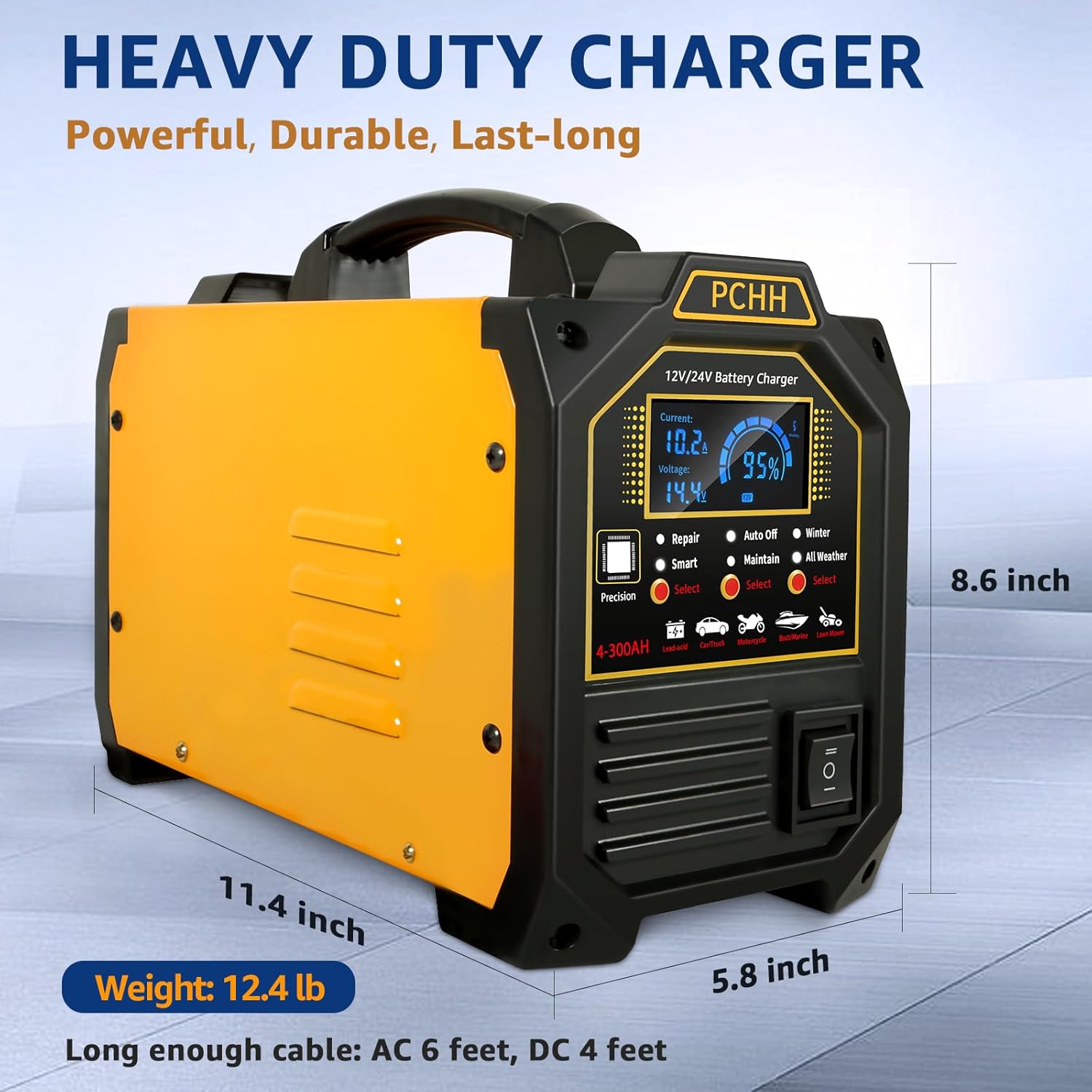 12V 24V Heavy Duty Car Battery Charger - Gallery 10