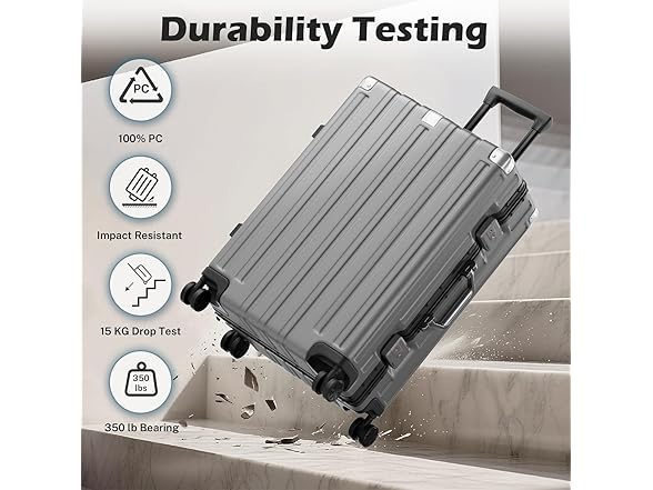 Krute Aluminum Frame Carry On Luggage 20 Inch Zipperless Luggages USB Charger Hardside PC Suitcase With Spinner Wheels Airline Approved Hard Shell Suitcases with TSA Lock (1 Piece) (Open Box)