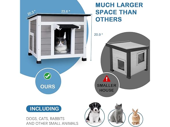 Outdoor Cat House Feral Cat Shelter Weatherproof