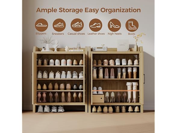 Mericonia Rattan Shoe Cabinet Storage
