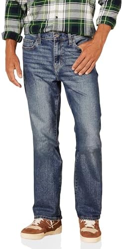 Amazon Essentials Men's Straight-Fit Stretch Jean, Medium Wash, 28W x 30L