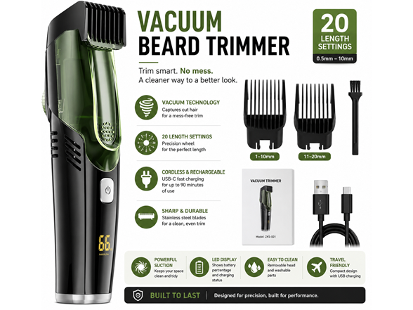 Vacuum Beard Trimmer