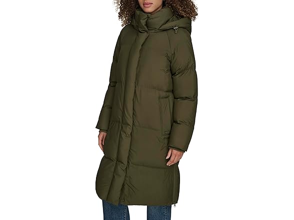 Levis Womens Mid-Length Cloud Hooded Puffer