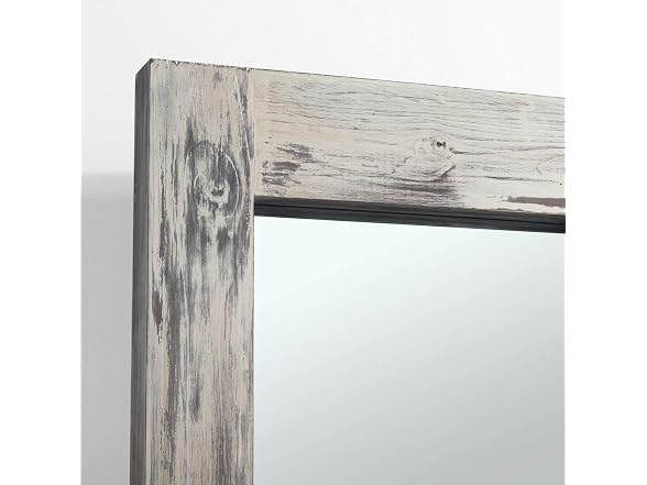 KIAYACI Full Length Mirror Wood Frame Wall Mounted Mirror