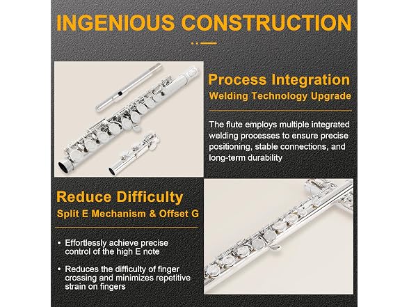 Kmise Closed Hole C Flute Instrument