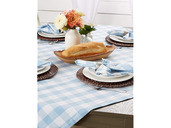 DII Buffalo Check Collection Tablecloth, 70" Round