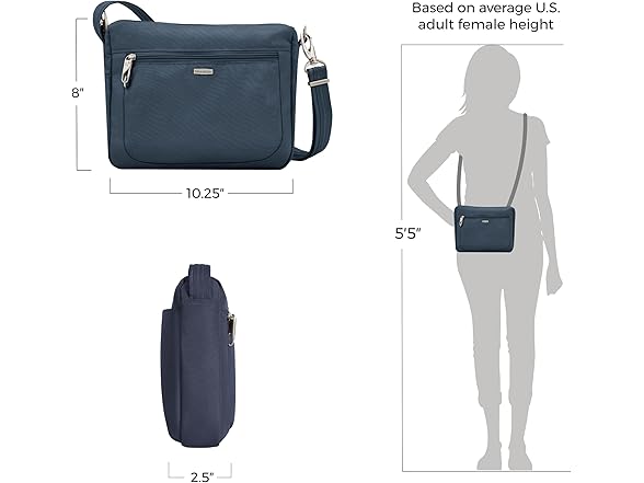 Travelon Anti-Theft Classic Small East/West Crossbody