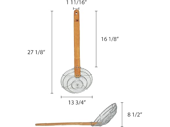 Thunder Group Galvanized Bamboo Handled