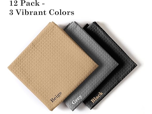 HOUSE OF ORLO Waffle Dishcloths 12Pk