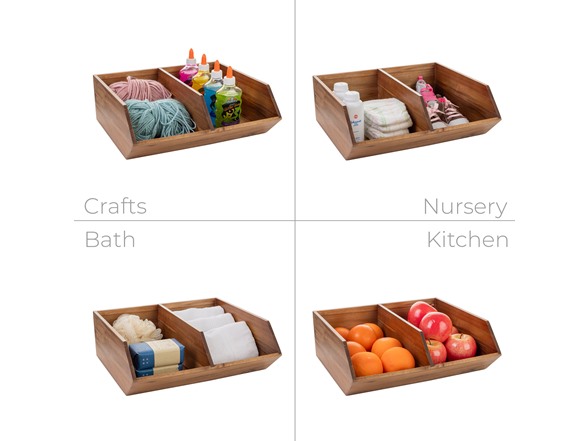 Smart Design Large Market Bin w/Dividers