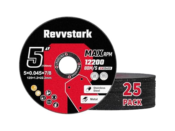 Revvstark 25 Pack 5" Cut Off Wheels