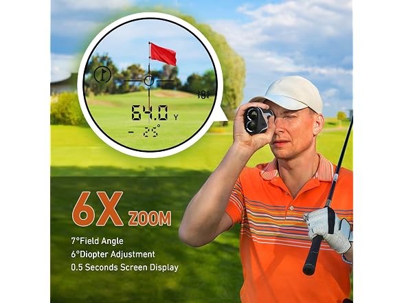 1100 Yards Golf Rangefinder with Slope,