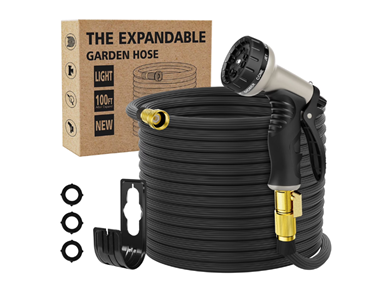 $29.99, Was $49.99, 40% Off! 100ft Flexible Garden Hose with Nozzle dealfomo