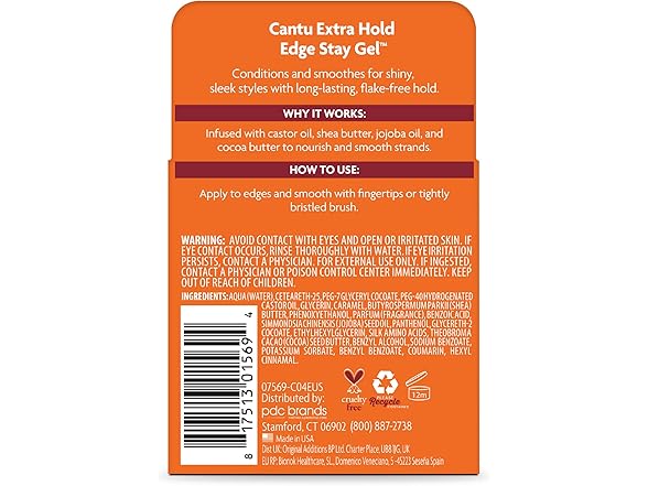 CANTU Shea Butter Extra Hold Edge Stay Gel