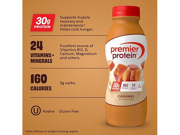 Premier Protein Shake Caramel, 12 Pack