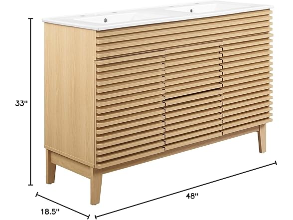 Modway Render 48" Double Bathroom Vanity