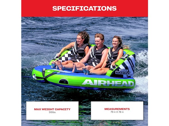AIRHEAD Super Mable Towable Tube, 1-3 Rider