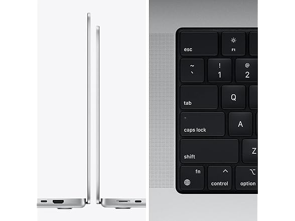 Apple 2021 MacBook Pro with Apple M1 Max Chip (16-inch, 64GB RAM, 1TB SSD Storage) Silver (Renewed) (Open Box)
