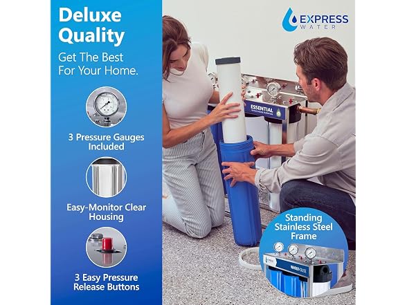 Express Water Whole House Water Filter System, 3 Stage