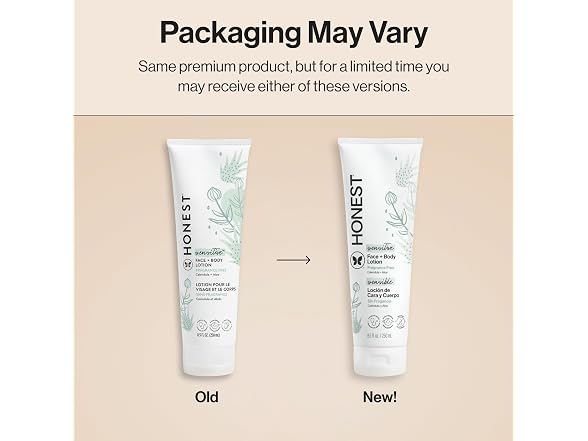 Honest Company Face and Body Lotion Fragrance-Free