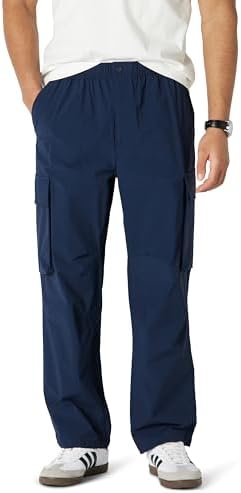 Amazon Essentials Men's Loose-Fit Lightweight Stretch Parachute Pant, Navy, XX-Large