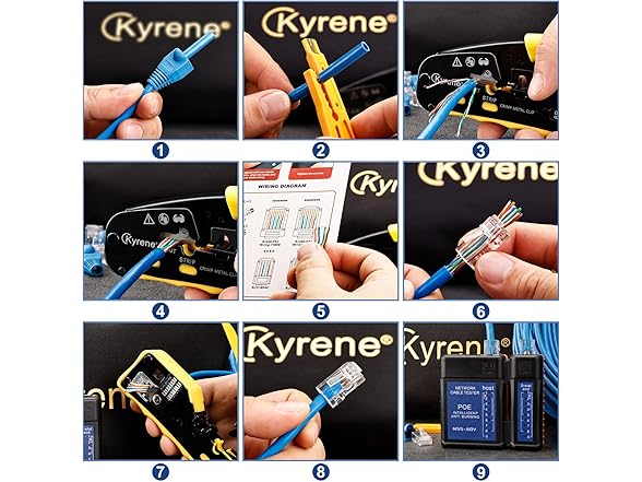 Pass Through RJ45 Crimp Tool Kit