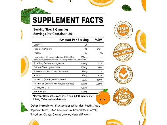 ElevateLife  Magnesium Glycinate Gummies