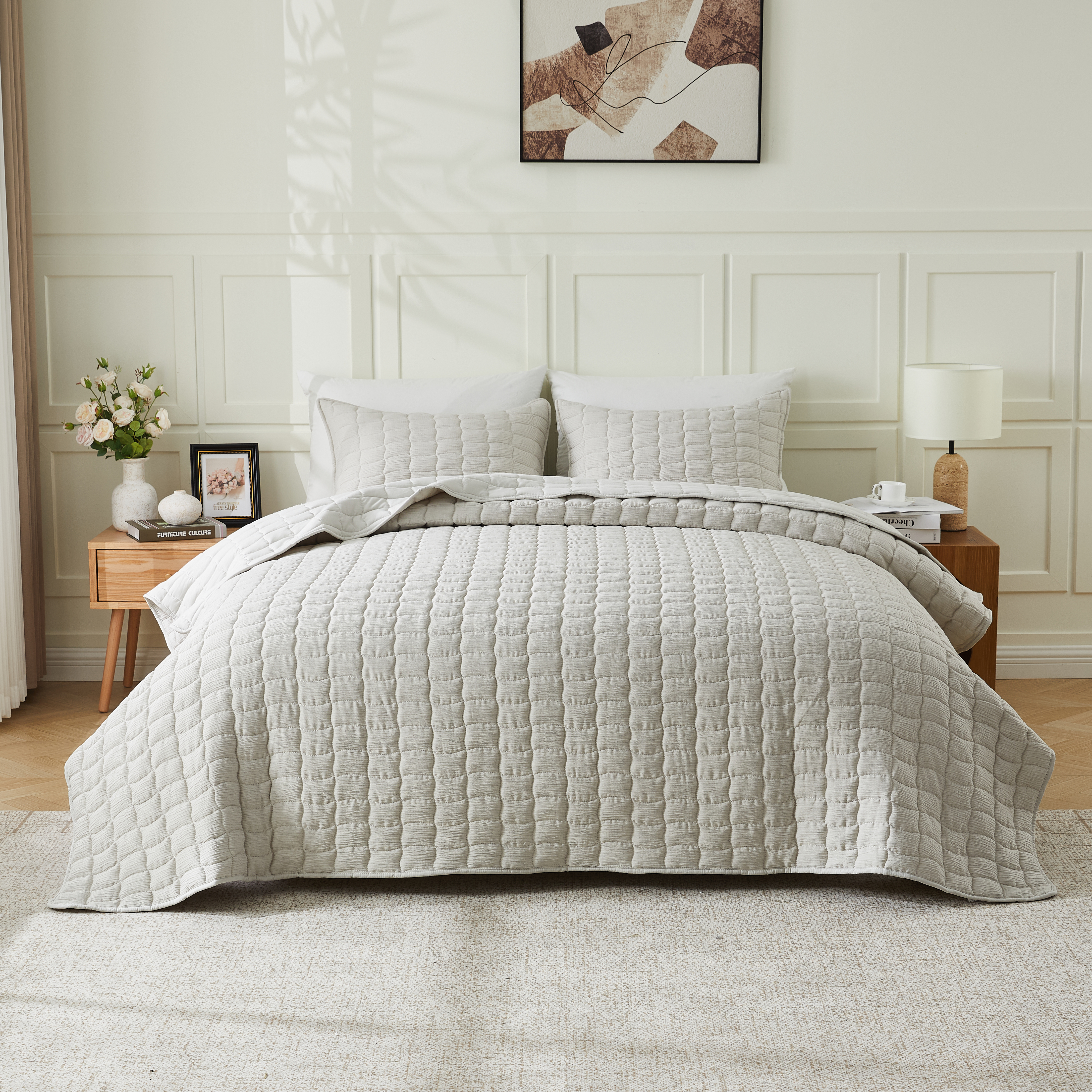 Dawson 3 Piece Textured Quilt Set - Gallery 14
