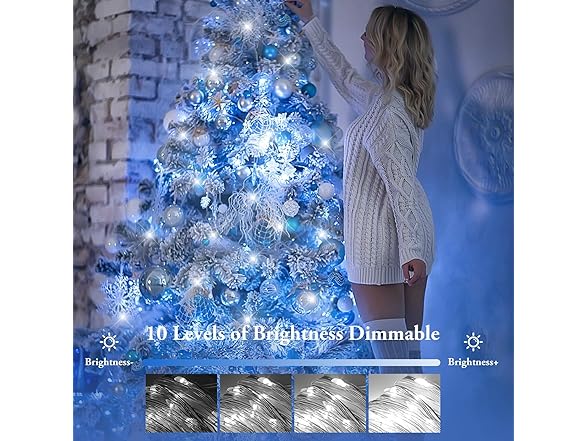 Lakumu 4Pk 100 LED Fairy Lights-Choose Color