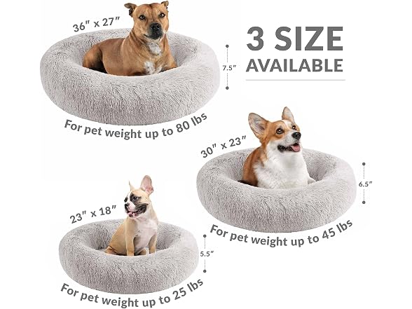 Friends Forever Serena Donut Memory Foam Orthopedic Dog Bed