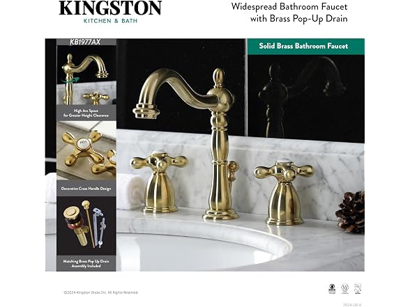 Kingston Brass KB1978AX Heritage Widespread