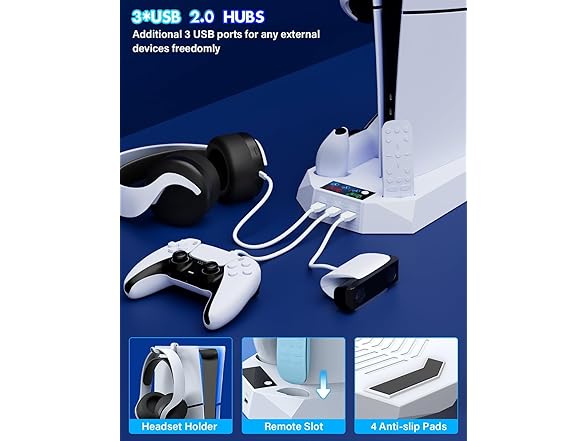 PS5 Slim Stand & Cooling Station