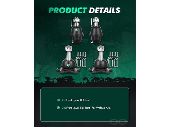 SCITOO 4pcs Front Suspension Kit Lower Upper K1