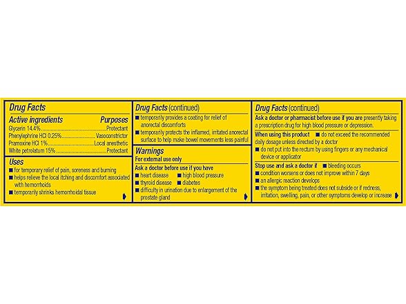 Preparation H Hemorrhoid Symptom Treatment Cream